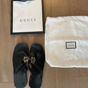 Gucci Flip Flips with Free Dust Bag & Shopping Bag